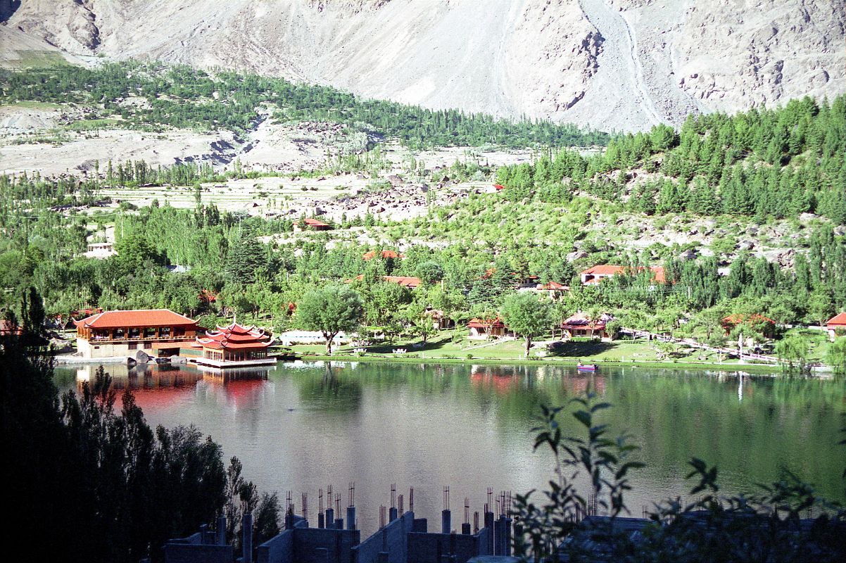 18 Chinese Pagoda Style Buildings Of Shangri-La Resort On Lower Kachura Lake Near Skardu